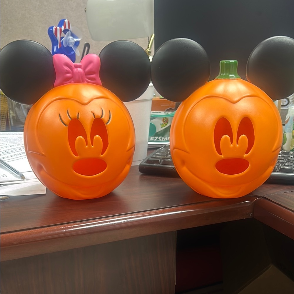 Mickey and Minnie Pumpkin Blow Molds